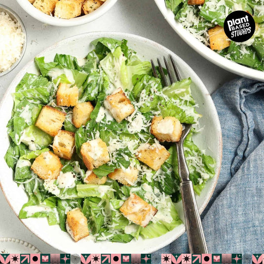 Creamy Vegan Mayonnaise Caesar Salad